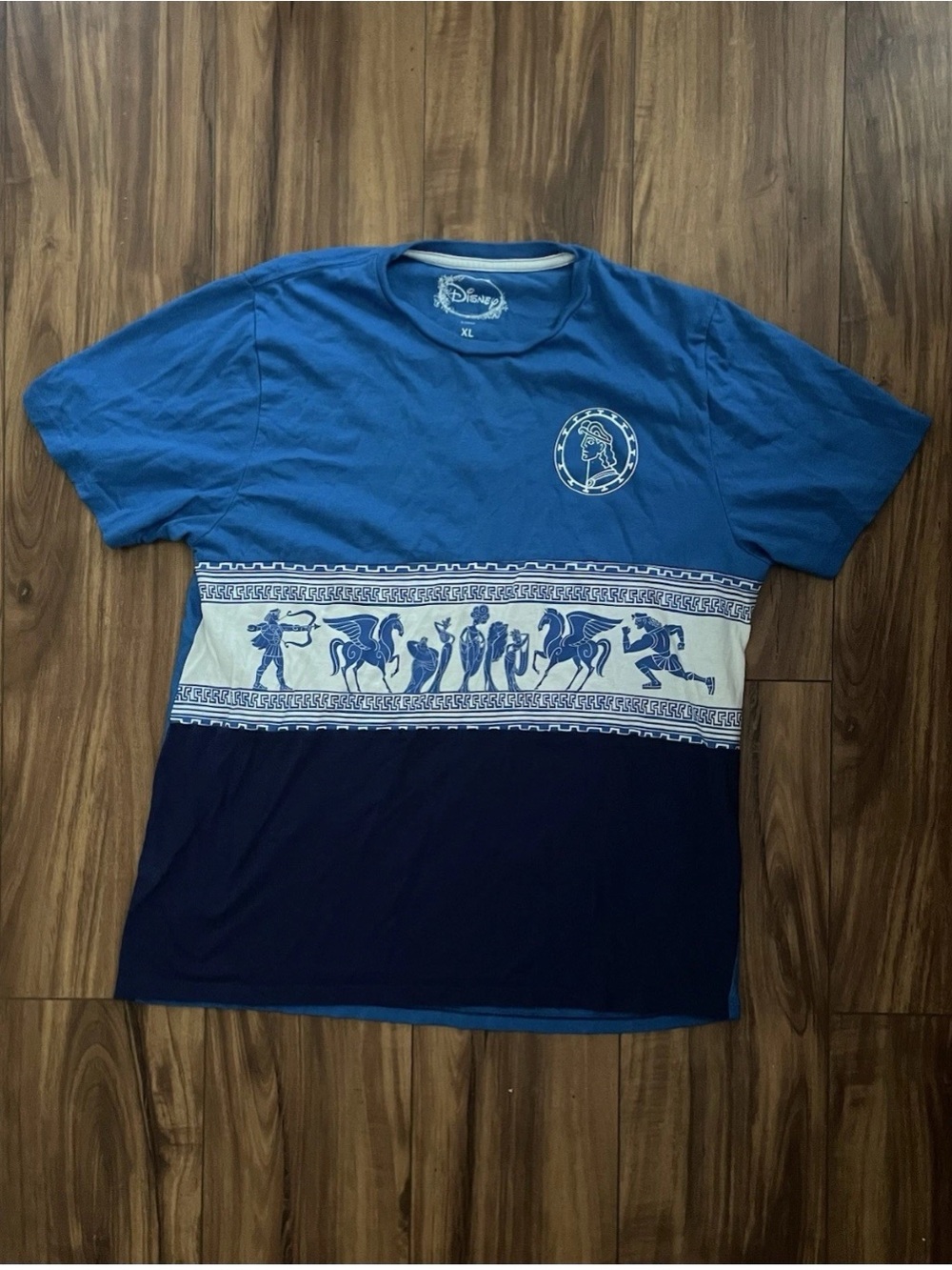 Disney Hercules Original Blue Graphic Short Sleeve Tee